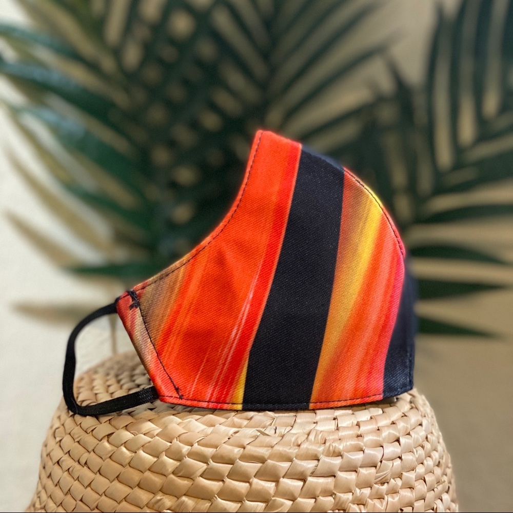 Abstract Flame Print Face Mask